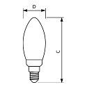 Philips Filamento luminoso en forma de vela MASTER LEDCANDLEND2.3-40W E14 827 B35CL GUE conmutable C35 claro E14 2