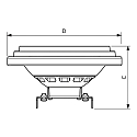 Philips L�mpara reflectora LED AR111 MASTER LEDSPOT EXPERTCOLOR AR111 G53 10,8W 620lm 3000K 9� CRI 95 regulable