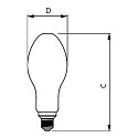 Philips Lámpara LED TFORCE CORE LED HPL 24.5W E27 840 FR conmutable mate E27 24,5W 4000lm 4000K 300° CRI >80  mate