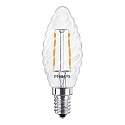 L�mpara de filamento en forma de vela retorcida COREPRO LEDCANDLE ST35 conmutable ST35 E14 2W 250lm 2700K CRI 80 