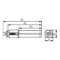 Philips Lámpara LED compacta COREPRO LED PLC 360D 5.9W 3CCT 2P G24D CCT Switch, 2 polos, conmutable mate G24d 5