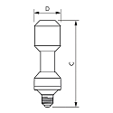 Philips Lámpara LED MASTER LED TRUEFORCE ROAD  SON-T IF 727 horizontal, on/off E27 34W 5400lm 2700K CRI 70 