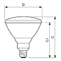 Philips Radiador infrarrojo PAR38 IR 1CT/12 PAR38 E27 150W regulable