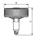 Philips Lámpara LED TRUEFORCE HIGHBAY LED HPI abajo, conmutable E40 140W 20000lm 4000K 120° CRI 80 