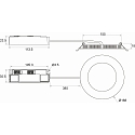 Rutec ceiling recessed luminaire TALAN XS � 168MM Plug&Play rigid, CCT Switch, multipower IP44, white 