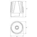 Rutec Projekt M�dulo LED CORU-80 POWER con enchufe, constante de voltaje 31W 3498lm 3800K 17� CRI 90 regulable