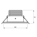 outdoor ceiling luminaire CIRDAN COB rigid, square IP55
