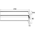 Rutec Projekt Conector de esquina SOCKET PROFILE PFG401 esquina exterior, plata