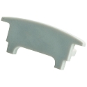 Tapa final COLLAR PROFILE FLAT plano, cerrado, gris