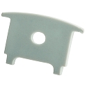Tapa final COLLAR PROFILE HIGH alto, con orificio para el cable, gris