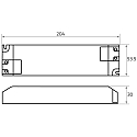 Rutec Projekt Controlador de LED 24V / 40-75.6W / PHASE constante de voltaje, regulable, azul