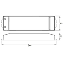 Rutec Projekt Atenuador de luz KNX ACTOR 24V 100W 4 canales, Controlable por KNX, azul