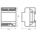Rutec Projekt Atenuador de luz KNX ACTOR / SERIES INSTALLATION constante de voltaje, 4 canales, Controlable por KNX, azul