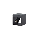 L�mpara solar recargable ALEA con sensor IP65, gris grafito