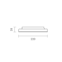 SIGOR Luminaria de superficie SHINE 22 IP20, blanco regulable
