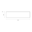 SIGOR Panel de LED FLED 120X30 versi�n de montaje en superficie, 36W 4320lm 3000K 95� 95� CRI 80