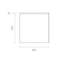 SIGOR Panel de LED FLED BACKLIT angular, plano, UGR < 19, sin fuente de alimentaci�n, regulable 36W 4320lm 4000K 90� CRI 80