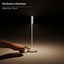 SIGOR battery table lamp NUCANDLE with touch dimmer IP54, chrome, glossy, white dimmable