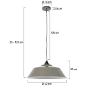 pendant luminaire NOV� half round E27 IP20