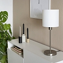 Luminaria de mesa NOOR redondo, con interruptor, con pantalla E27 IP20