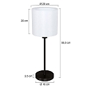 Mexlite Luminaria de mesa NOOR de 1 llama E27 IP20, negro regulable