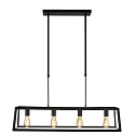 Mexlite Pendant luminaire BUCKLEY, 4 flames, black