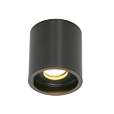Luz downlight P�LITE SPOT cil�ndrico, r�gido, versi�n de montaje en superficie GU10 IP20, negro mate regulable