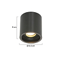 Steinhauer Luz downlight P�LITE SPOT cil�ndrico, r�gido, versi�n de montaje en superficie GU10 IP20, negro mate regulable