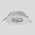 Steinhauer recessed luminaire PÉLITE SPOT round, rigid, with open cable GU10 IP44, white matt dimmable