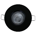 Steinhauer Luminaria empotrable P�LITE SPOT redondo, r�gido, con cable abierto GU10 IP44, negro mate regulable