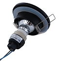 Steinhauer Luminaria empotrable P�LITE SPOT redondo, r�gido, con cable abierto GU10 IP44, negro mate regulable