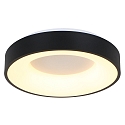 Luminaria de techo RINGLEDE - � 48CM grande, redondo, directo / indirecto IP20, negro mate regulable