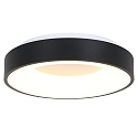 Luminaria de techo RINGLEDE - � 48CM grande, redondo, directo / indirecto IP20, negro mate regulable