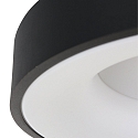 Luminaria de techo RINGLEDE - � 48CM grande, redondo, directo / indirecto IP20, negro mate regulable
