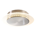 Steinhauer wall and ceiling luminaire LIDO round, adjustable, indirect, perforated IP20, steel brushed dimmable