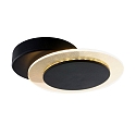 Steinhauer wall and ceiling luminaire LIDO round, adjustable, indirect, perforated IP20, black matt dimmable