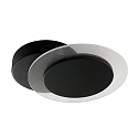 Steinhauer wall and ceiling luminaire LIDO round, adjustable, indirect, perforated IP20, black matt dimmable