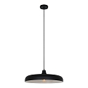 Luminaria colgante KRISIP abajo, de 1 llama, plano E27 IP20, negro mate regulable
