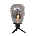 Steinhauer Luminaria de mesa REFLEXION - � 15CM de 1 llama, alto, con interruptor, con enchufe E27 IP20, negro mate 