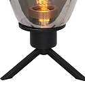Steinhauer Luminaria de mesa REFLEXION - � 15CM de 1 llama, alto, con interruptor, con enchufe E27 IP20, negro mate 