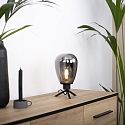 Steinhauer Luminaria de mesa REFLEXION - � 15CM de 1 llama, alto, con interruptor, con enchufe E27 IP20, negro mate 