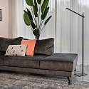 Mexlite floor lamp STEKK tiltable, with touch dimmer IP20, black matt dimmable