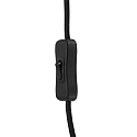 anne light & home wall luminaire KASKET with switch, with jointed arm, with plug E27 IP20, black matt 