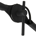 anne light & home wall luminaire KASKET with switch, with jointed arm, with plug E27 IP20, black matt 