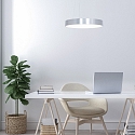 Steinhauer pendant luminaire RINGLEDE - � 48CM large, round, direct / indirect IP20, silver brushed dimmable