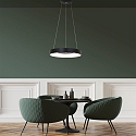 Steinhauer pendant luminaire RINGLEDE - � 48CM large, round, direct / indirect IP20, black matt dimmable