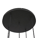 pendant luminaire BOLLIQUE 5 flames E27 IP20, amber, brass, black dimmable