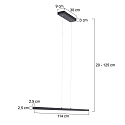 Mexlite Mexlite Pendant luminaire LIGHT STRIPE, 1 flame, 2700K, white