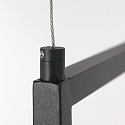Mexlite pendant luminaire BUCKLEY 4 flames, with shelf E27 IP20, black matt dimmable