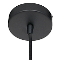 Mexlite Mexlite Pendant luminaire AUREOLE, 1 flame, with gold ring, 45cm, black